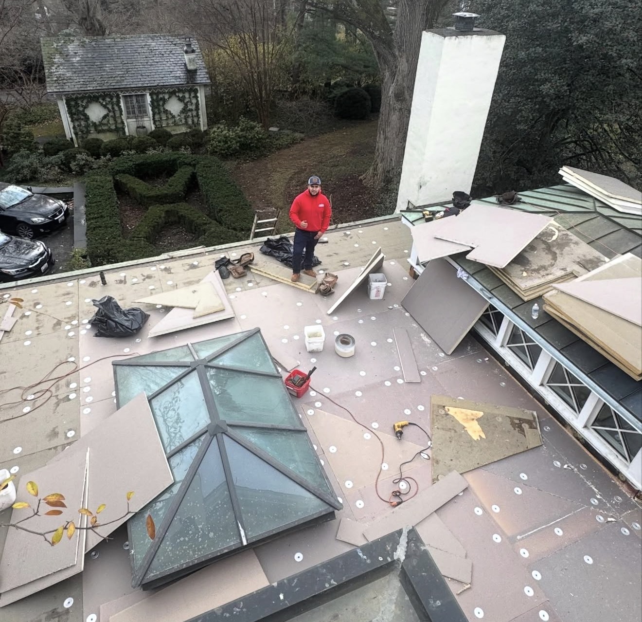 Roof project in progress